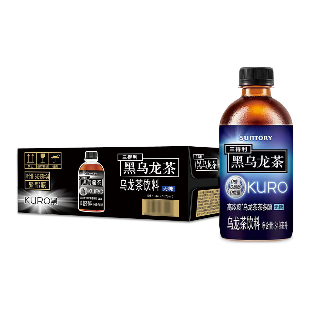 三得利(Suntory) 黑乌龙茶 乌龙茶饮料(无糖) 349ml*24